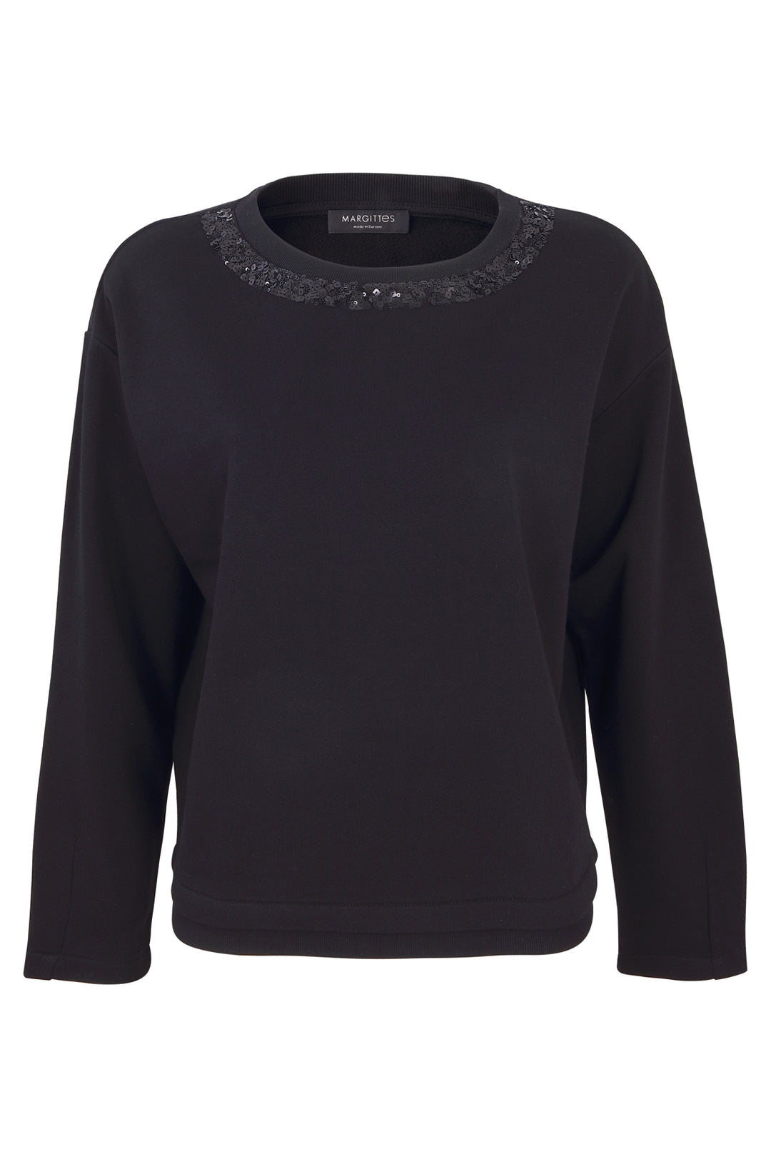 Sweatshirt mit modernem Paillettenkra­gen