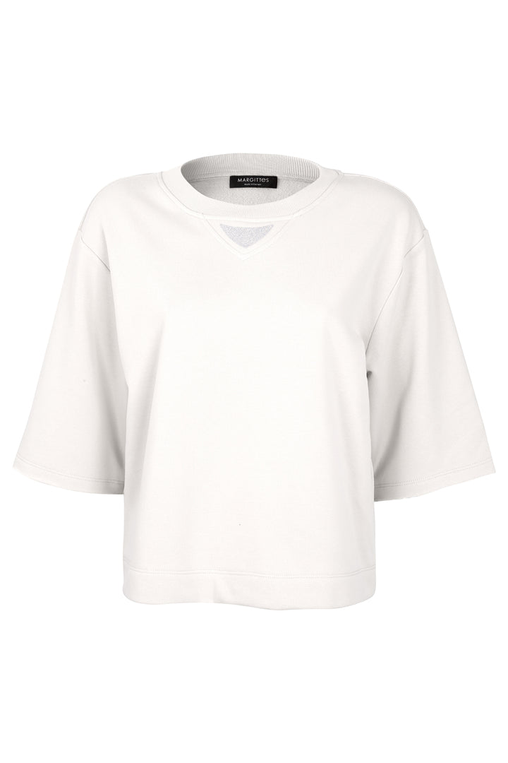 Baumwoll-T-Shirt mit Glitzerdetail