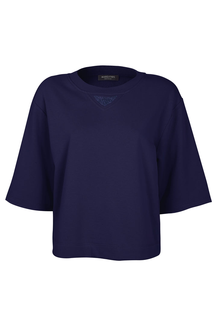 Baumwoll-T-Shirt mit Glitzerdetail