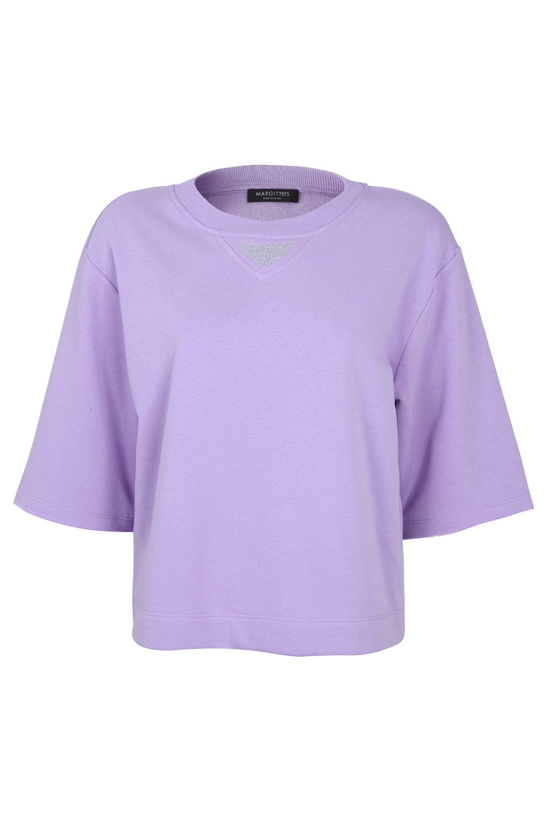 Baumwoll-T-Shirt mit Glitzerdetail