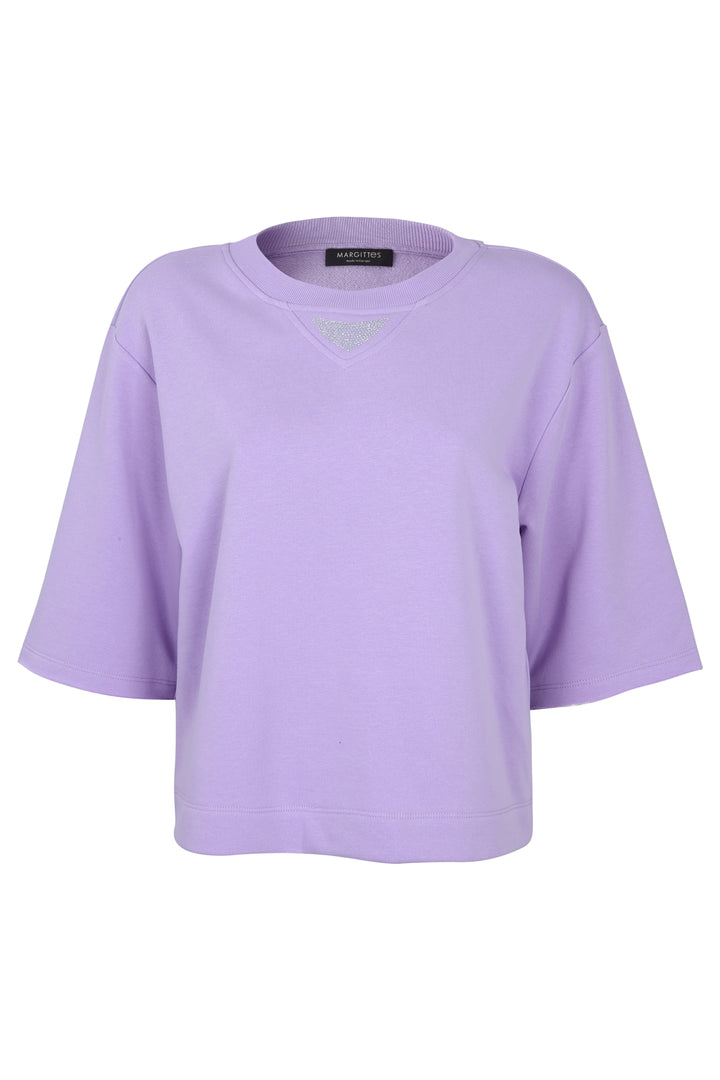Baumwoll-T-Shirt mit Glitzerdetail