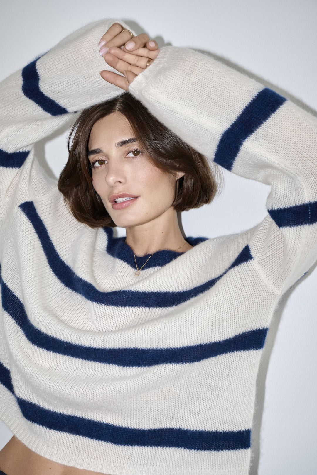 Streifen Strickpulli