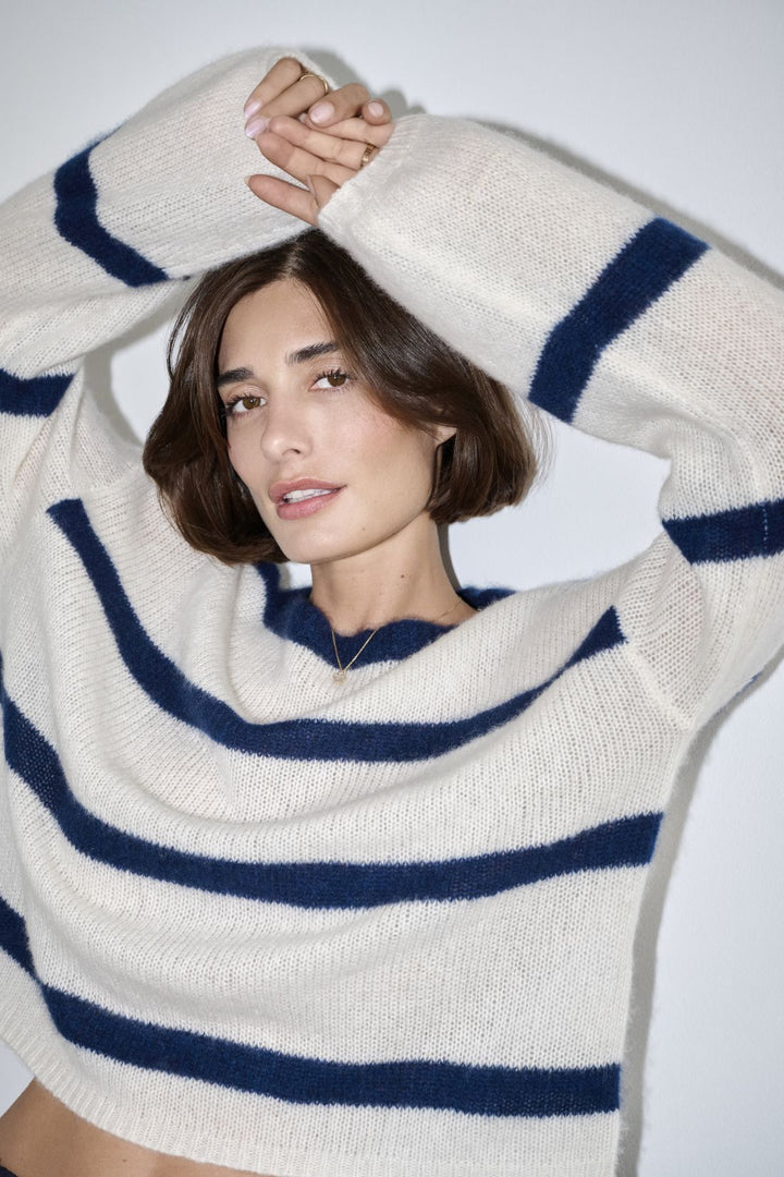 Streifen Strickpulli