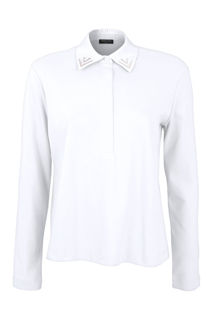 Longsleeve-Polo mit Kragendetail