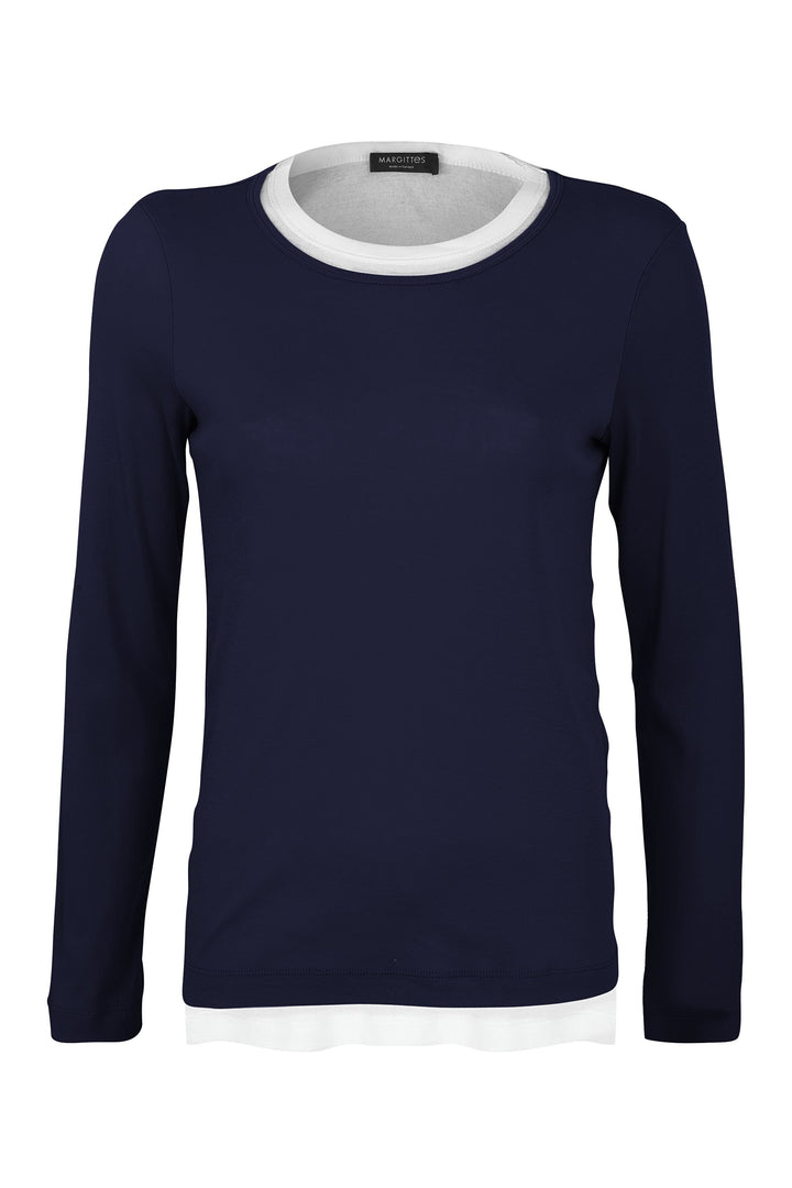 Longsleeve in Overlay-Optik