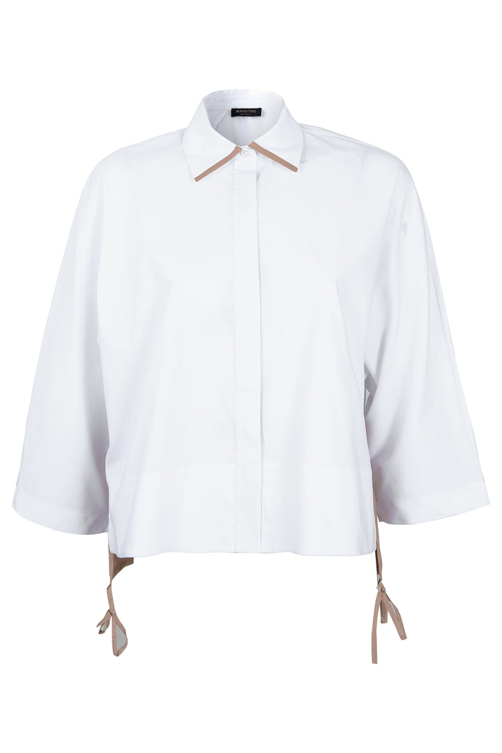 Collared Drawstring Blouse