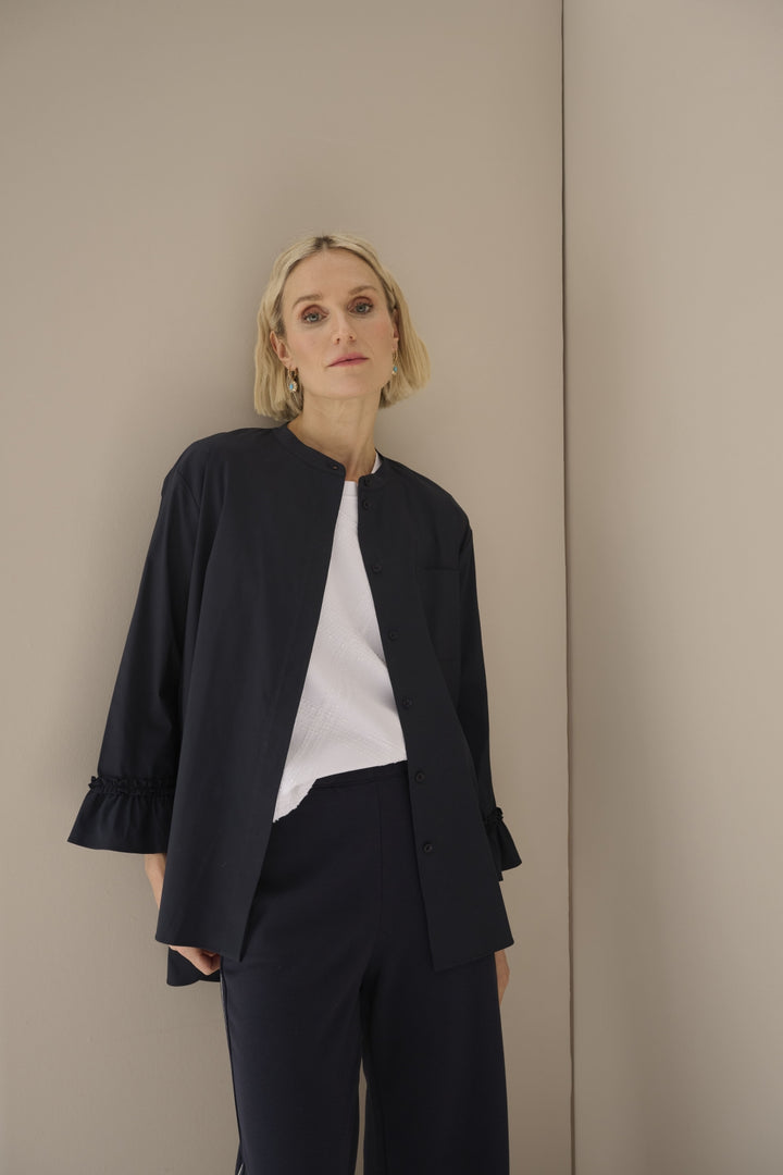 Ruffle-Cuff Blouse