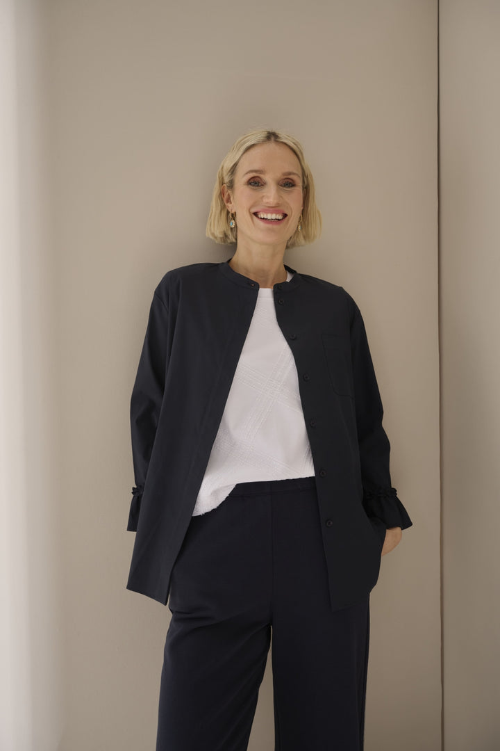 Ruffle-Cuff Blouse