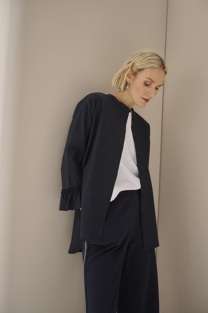 Ruffle-Cuff Blouse