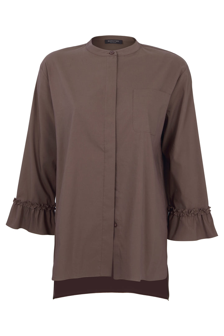 Ruffle-Cuff Blouse