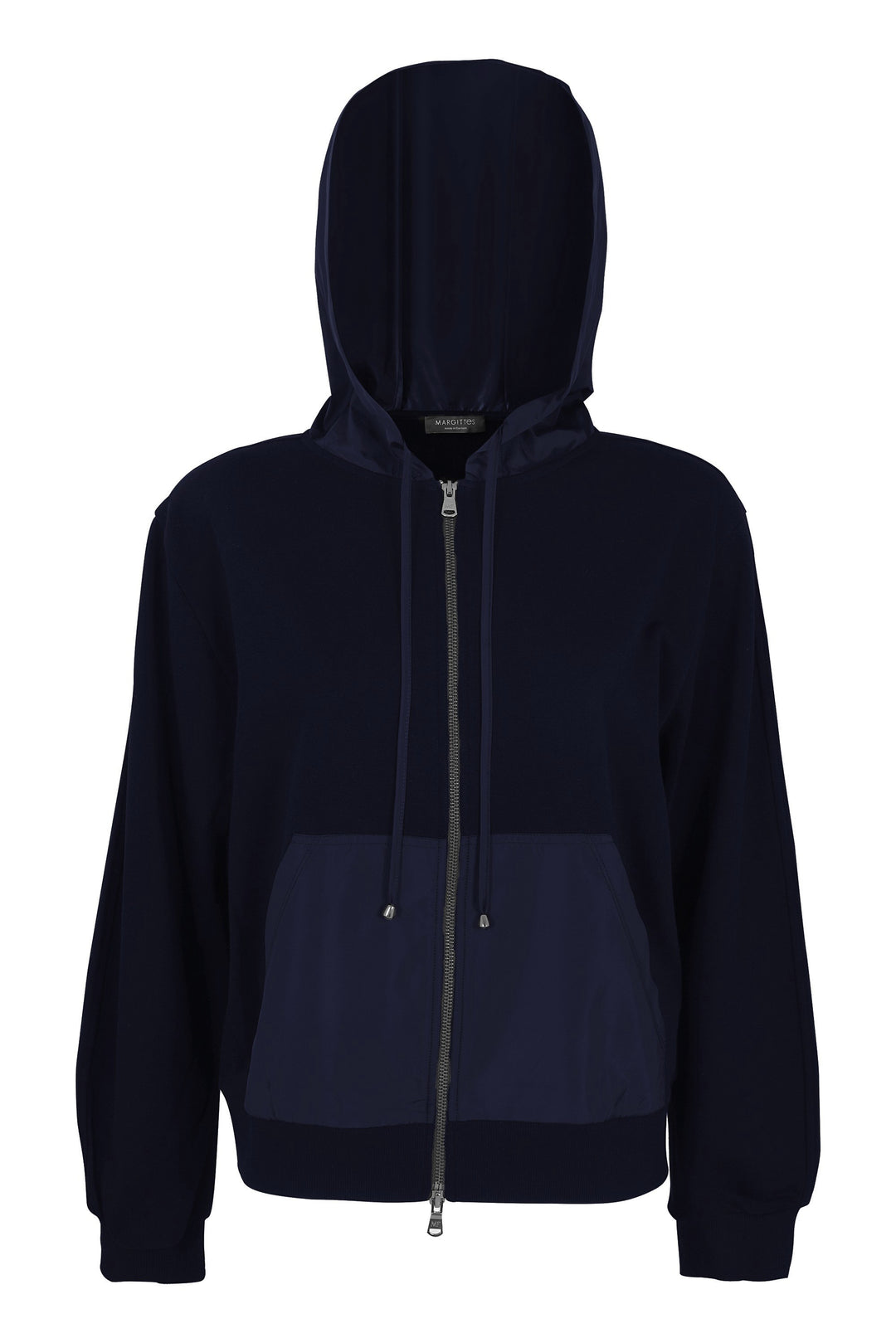 Baumwoll-Sweatshirtjacke mit Kapuze