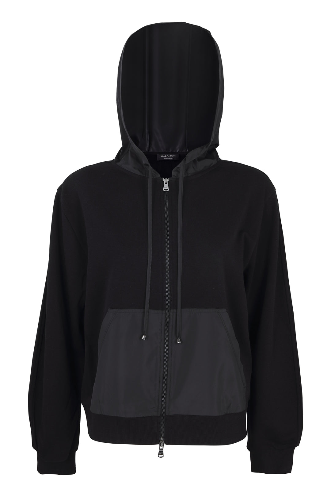 Baumwoll-Sweatshirtjacke mit Kapuze