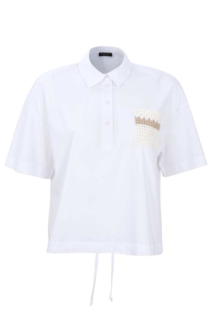Bluse mit gestickter Tasche