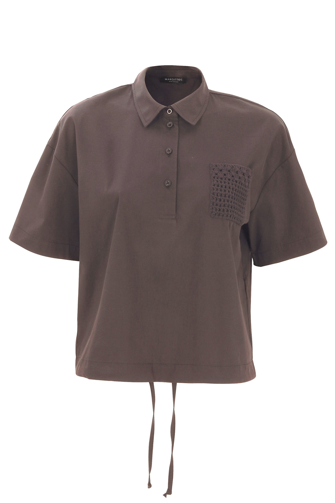 Bluse mit gestickter Tasche