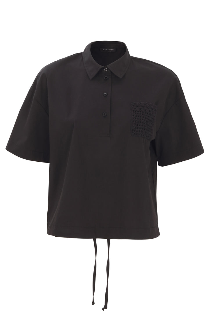 Bluse mit gestickter Tasche