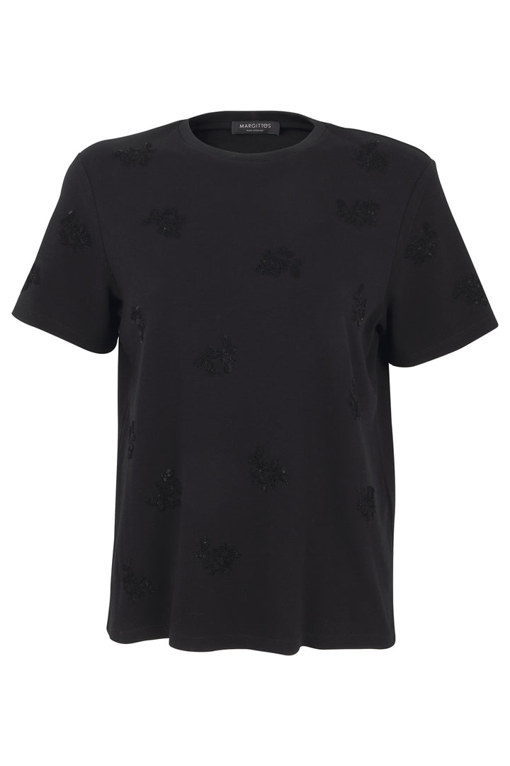 T-Shirt mit Blumenstickerei
