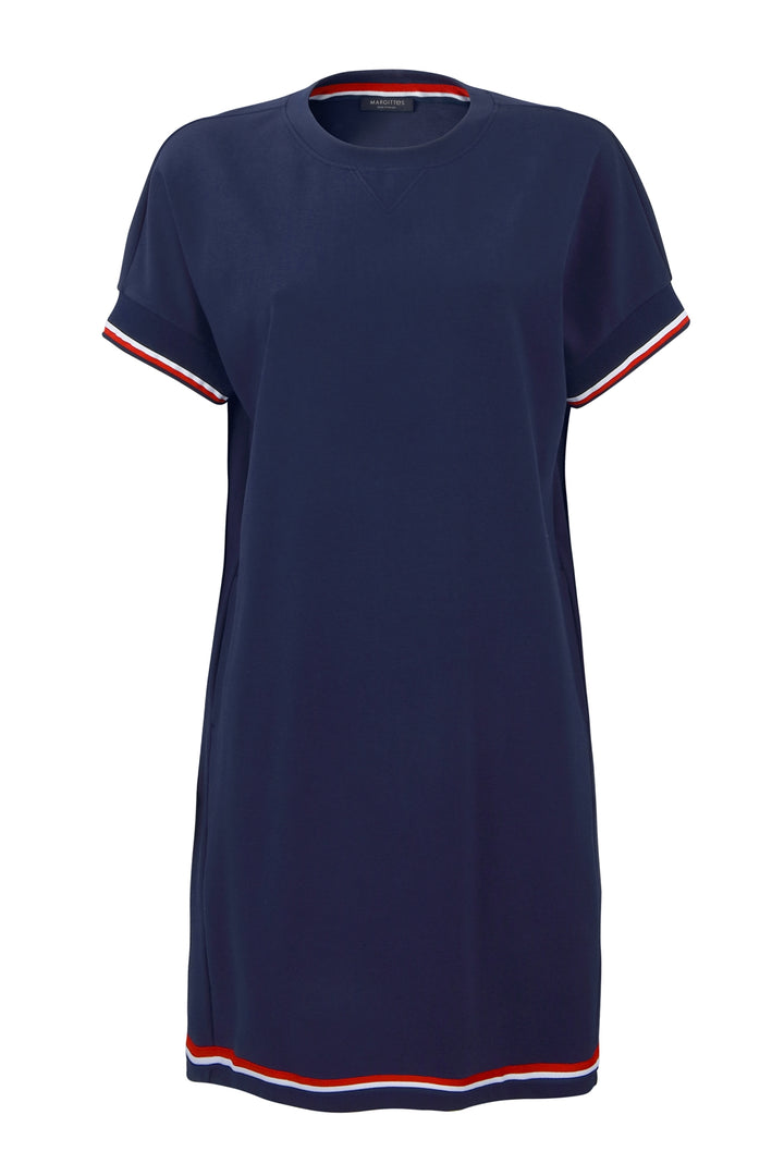 Kleid mit Streifenabschlüssen