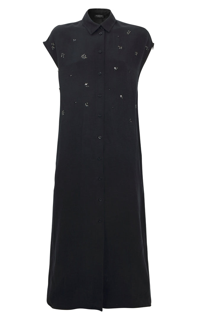 Ärmelloses Pailletten-Maxikleid