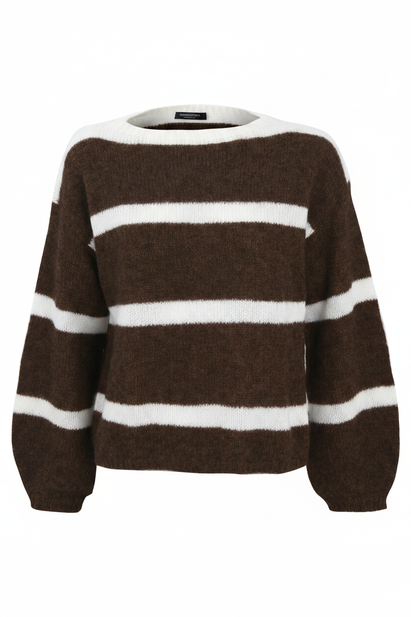 Gestreifter Strickpullover